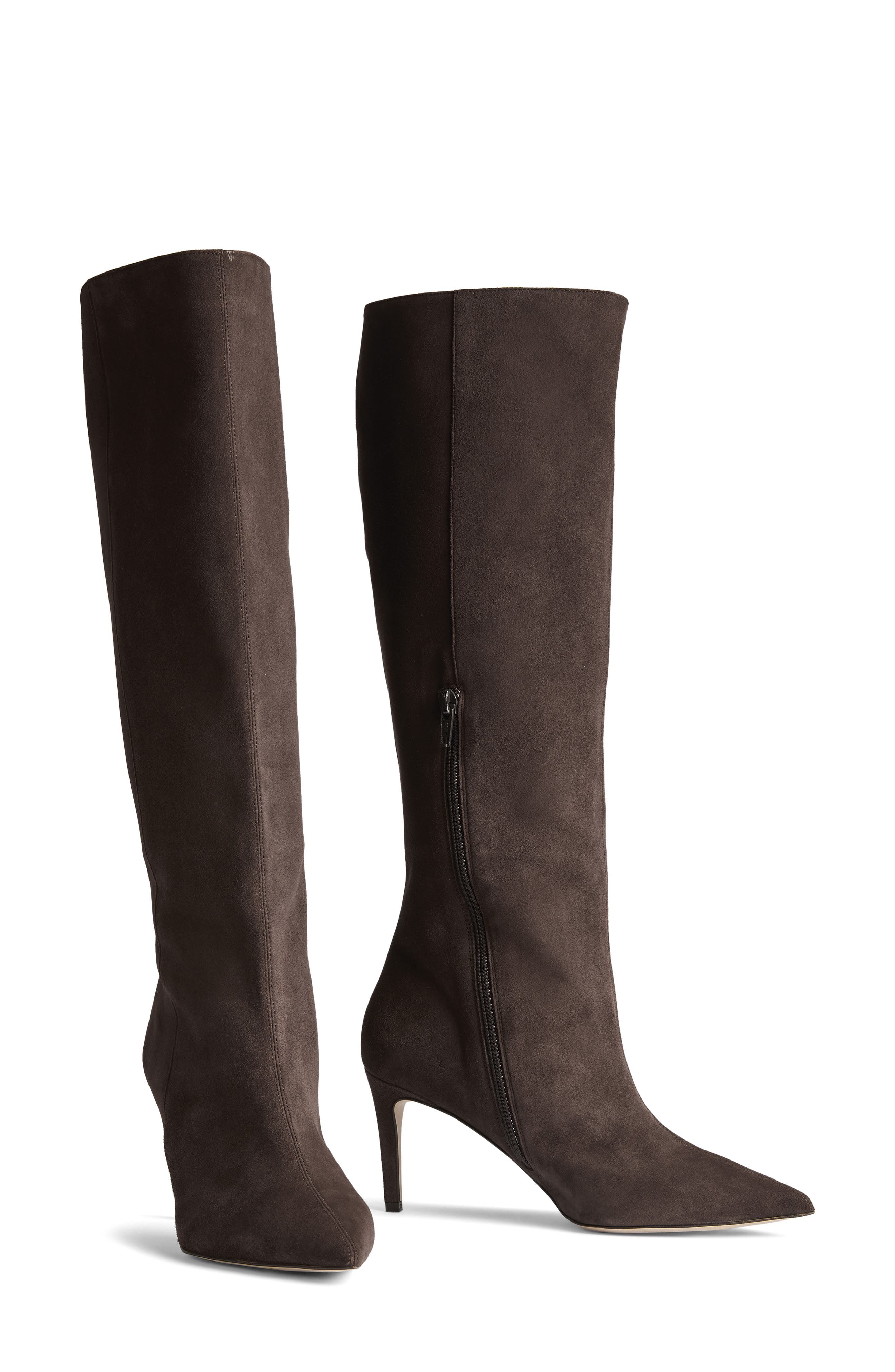 LK Bennett Astrid Knee High Boot, Alternate, color, Chocolate