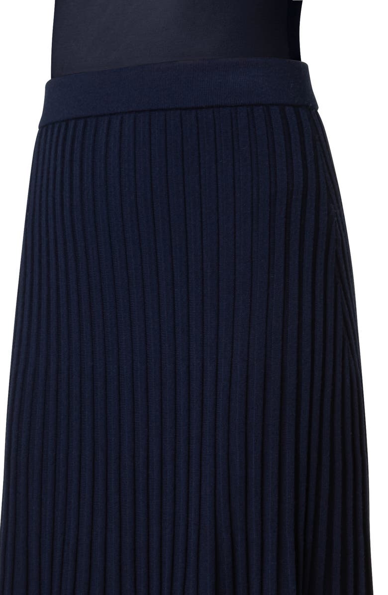Akris punto Flared Merino Wool Rib Midi Skirt, Alternate, color, 