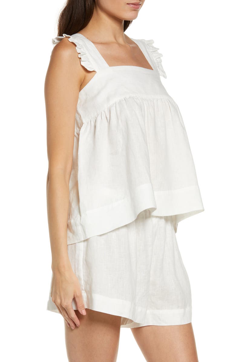 Homebodii Rebecca Ruffle Camisole & Shorts Pajamas, Alternate, color,