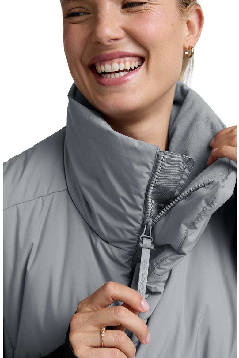 Warm-Up Water Repellent Puffer Vest, Alternate, color, STORM GRAY