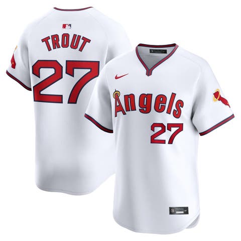 Men's Nike Mike Trout White Los Angeles Angels Alternate Limited Player Jersey