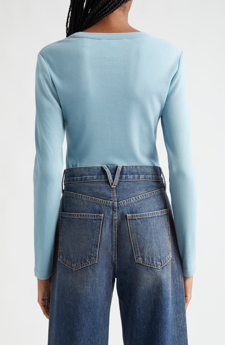 Veronica Beard Pruitt Long Sleeve Cotton T-Shirt, Alternate, color, 