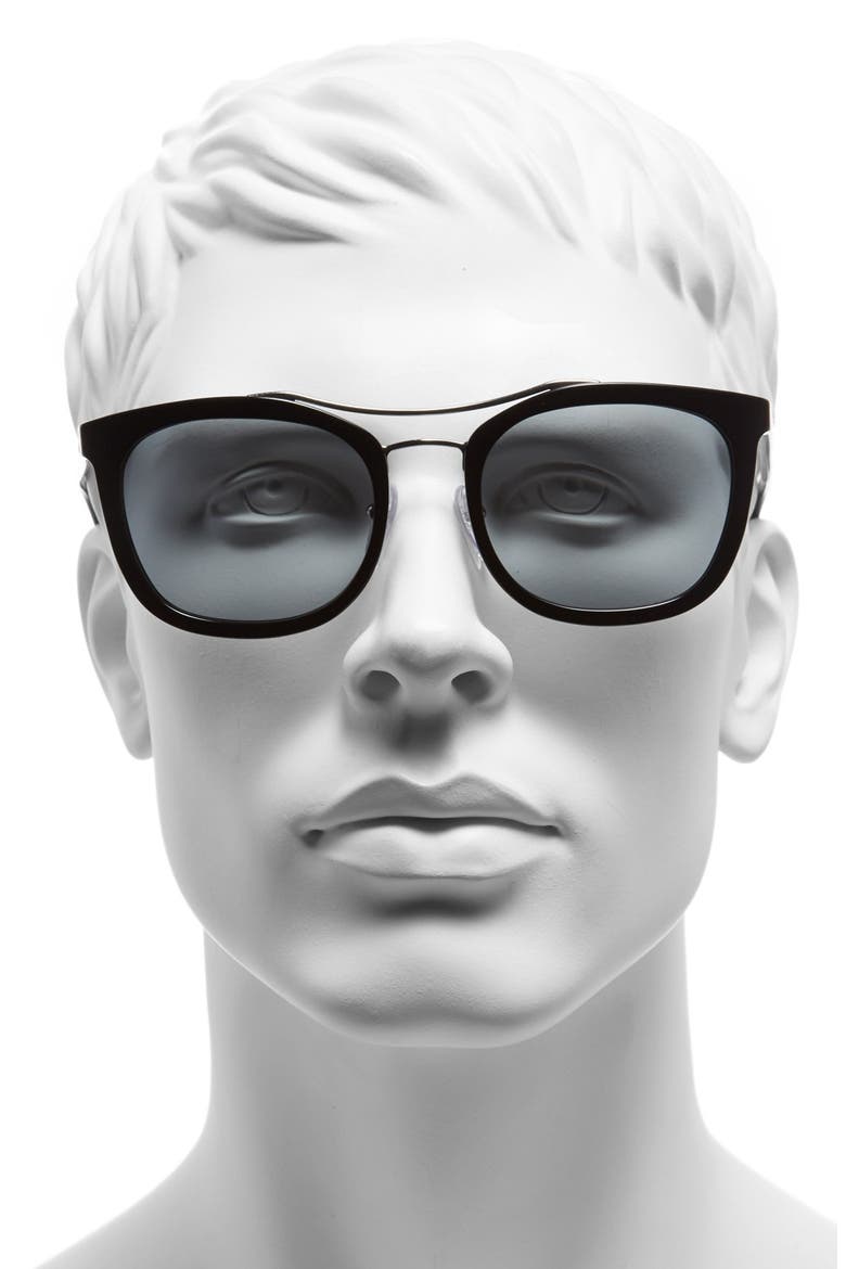55mm Sunglasses, Alternate, color, BLACK/ DARK GREY