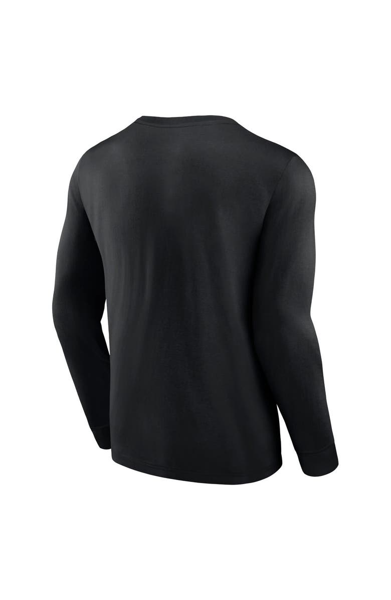 FANATICS Men's Fanatics Branded Black Brooklyn Nets Baseline Long Sleeve T-Shirt, Alternate, color, Black