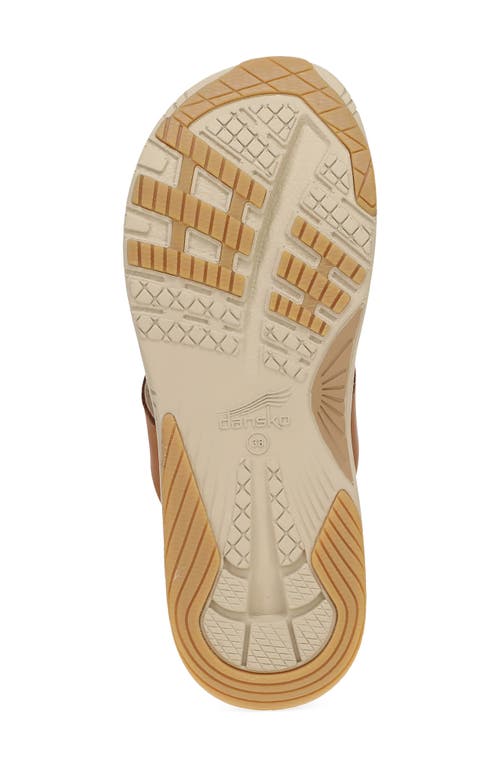 Dansko Rosemary Platform Flip Flop In Tan Calf