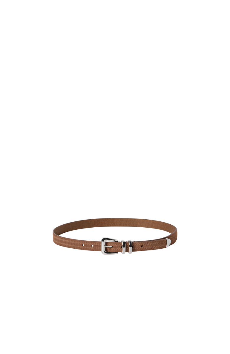 Brunello Cucinelli Reversed calfskin belt, Main, color, Hazelnut