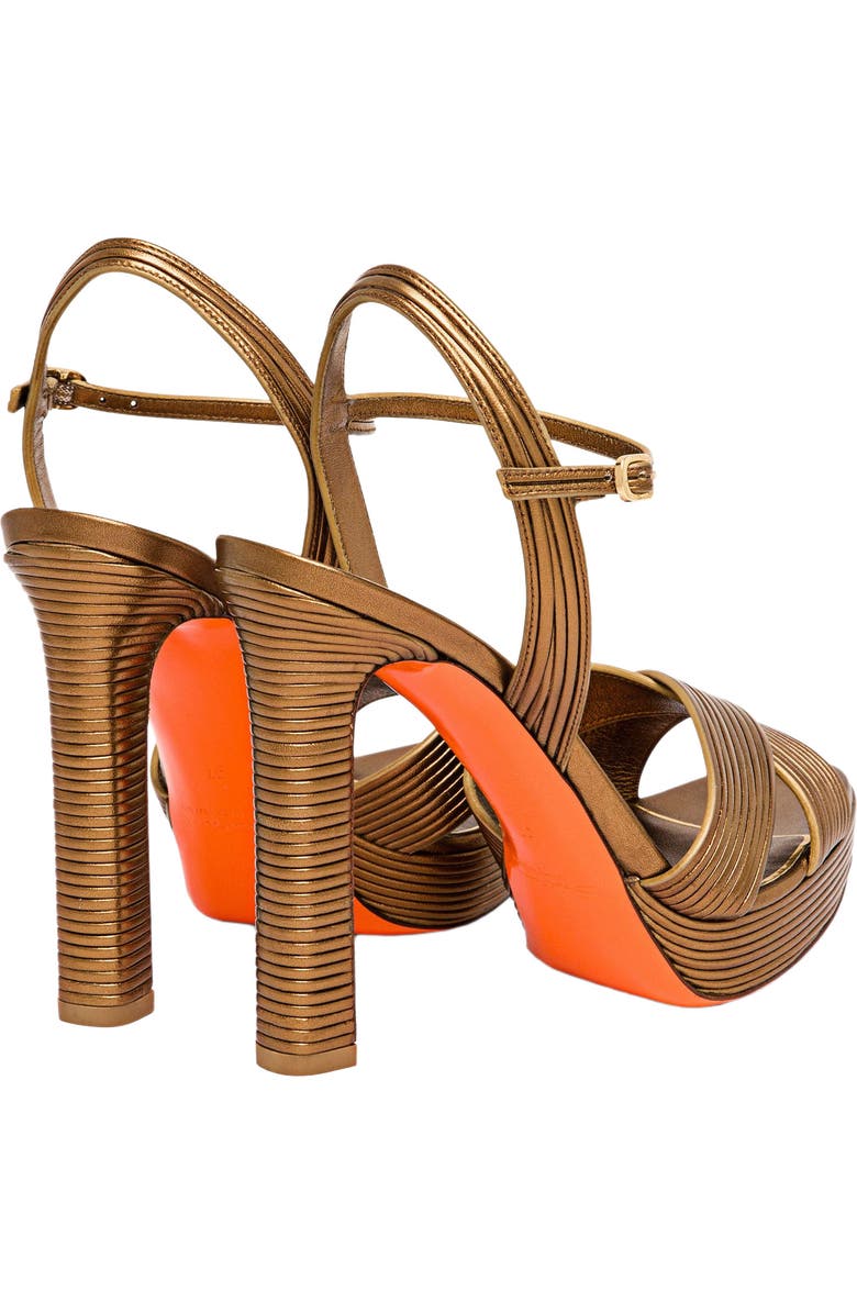 Santoni Women's leather high-heel sandal, Alternate, color,