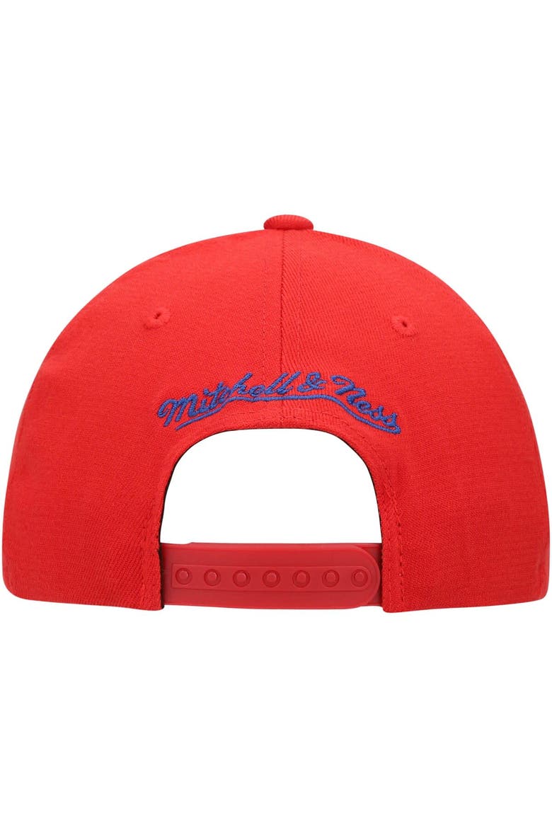 Men's Mitchell & Ness Red LA Clippers Ground Stretch Snapback Hat, Alternate, color, Red