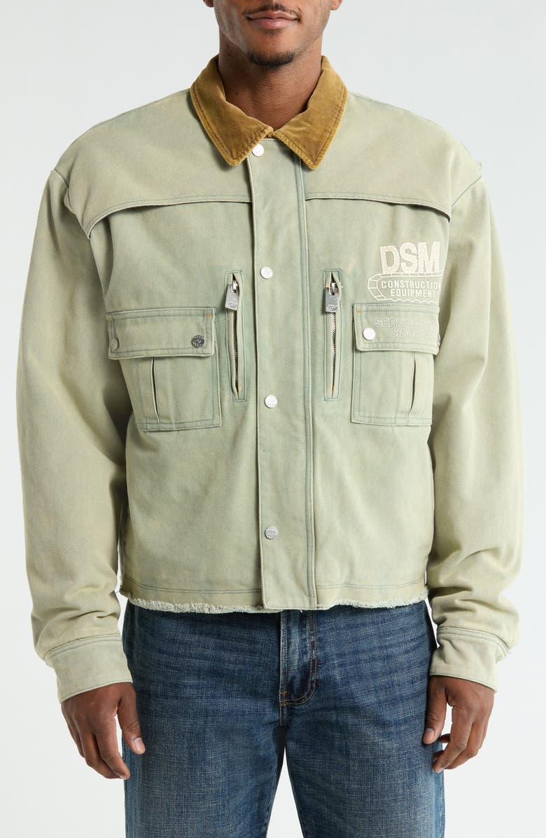 DIET STARTS MONDAY Hopkins Denim Construction Jacket, Alternate, color, Sage