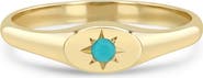 Zoë Chicco 14K Gold Turquoise Signet Ring