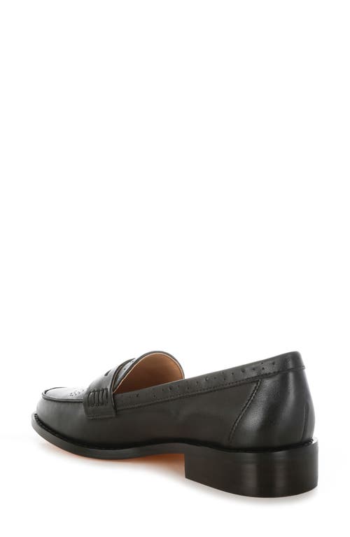 Rag & Co Clotilda Brogue Penny Loafer In Black