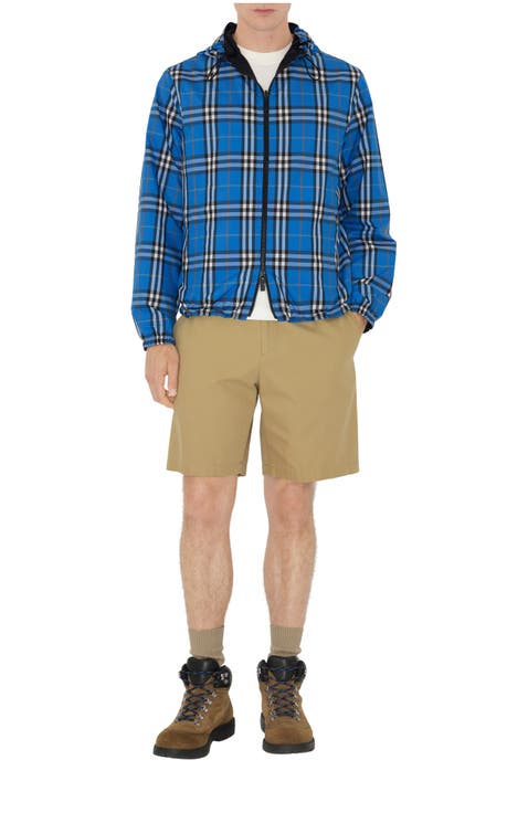 Reversible Check Hooded Jacket