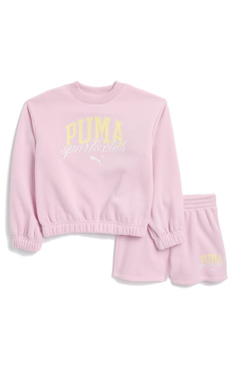 Kids' Crewneck Pullover & Shorts Set (Big Kid)