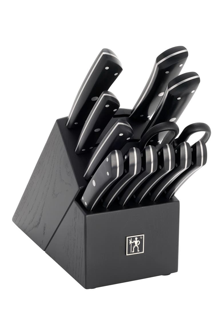 Noir 13-Piece Knife Block Set, Alternate, color, BLACK
