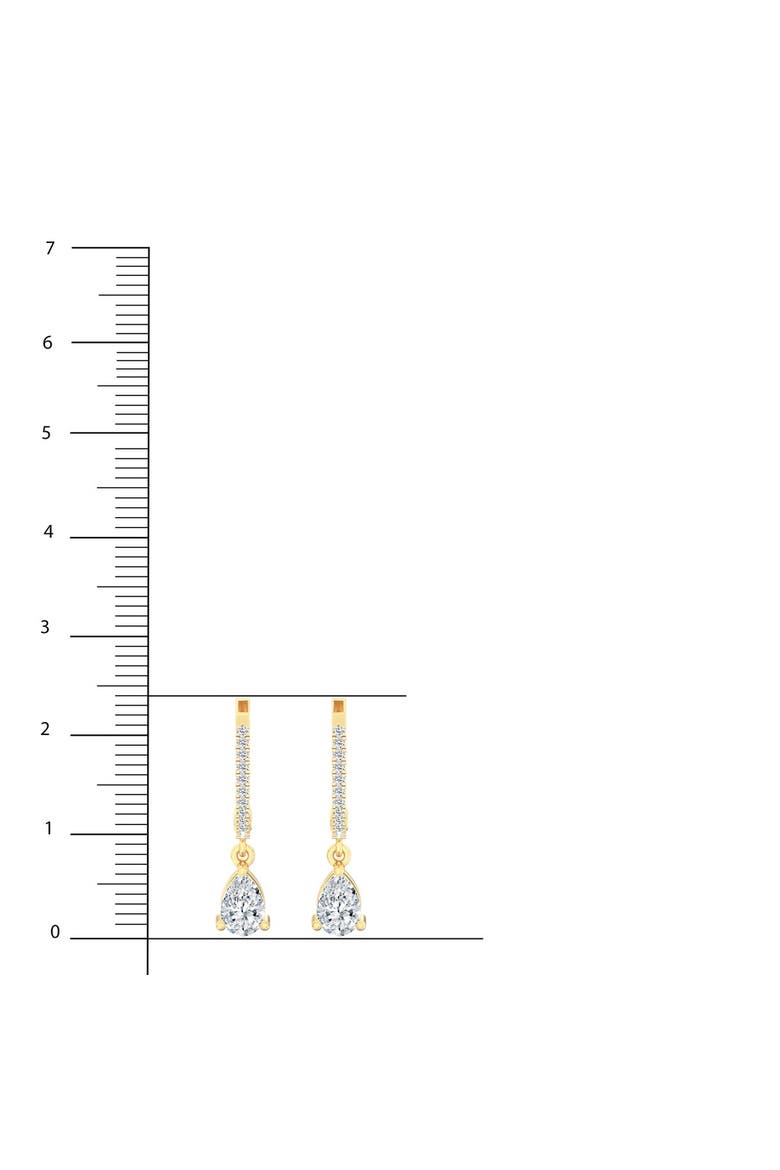 Pear Droplet Hoop Lab Diamond in 14K Gold, Alternate, color, Yellow Gold