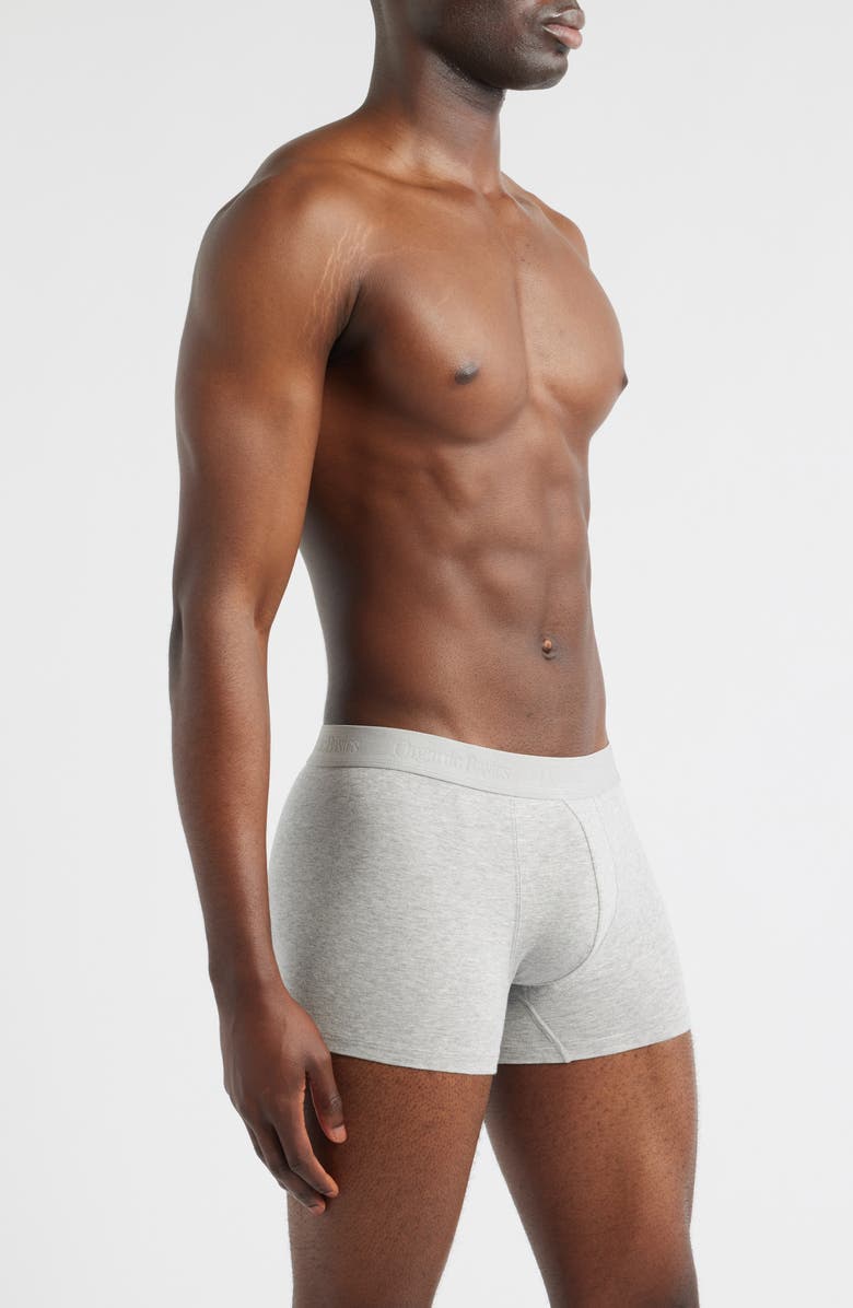 Organic Basics Core 3-Pack Stretch Cotton Trunks, Alternate, color, Black / White / Grey Melange