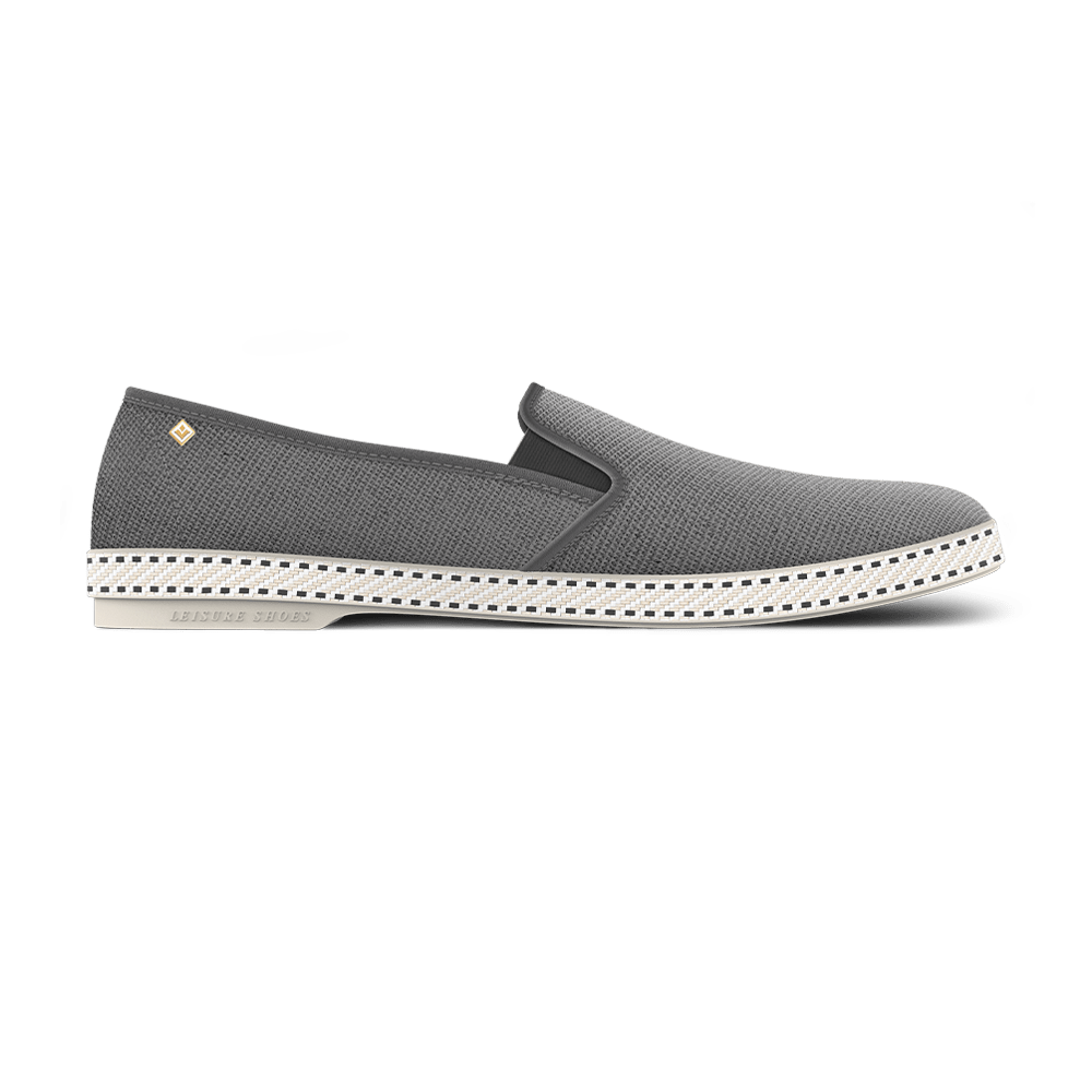 Classic Cotton Canvas Slip-On Loafer with Laces, Main, color, Anthracite