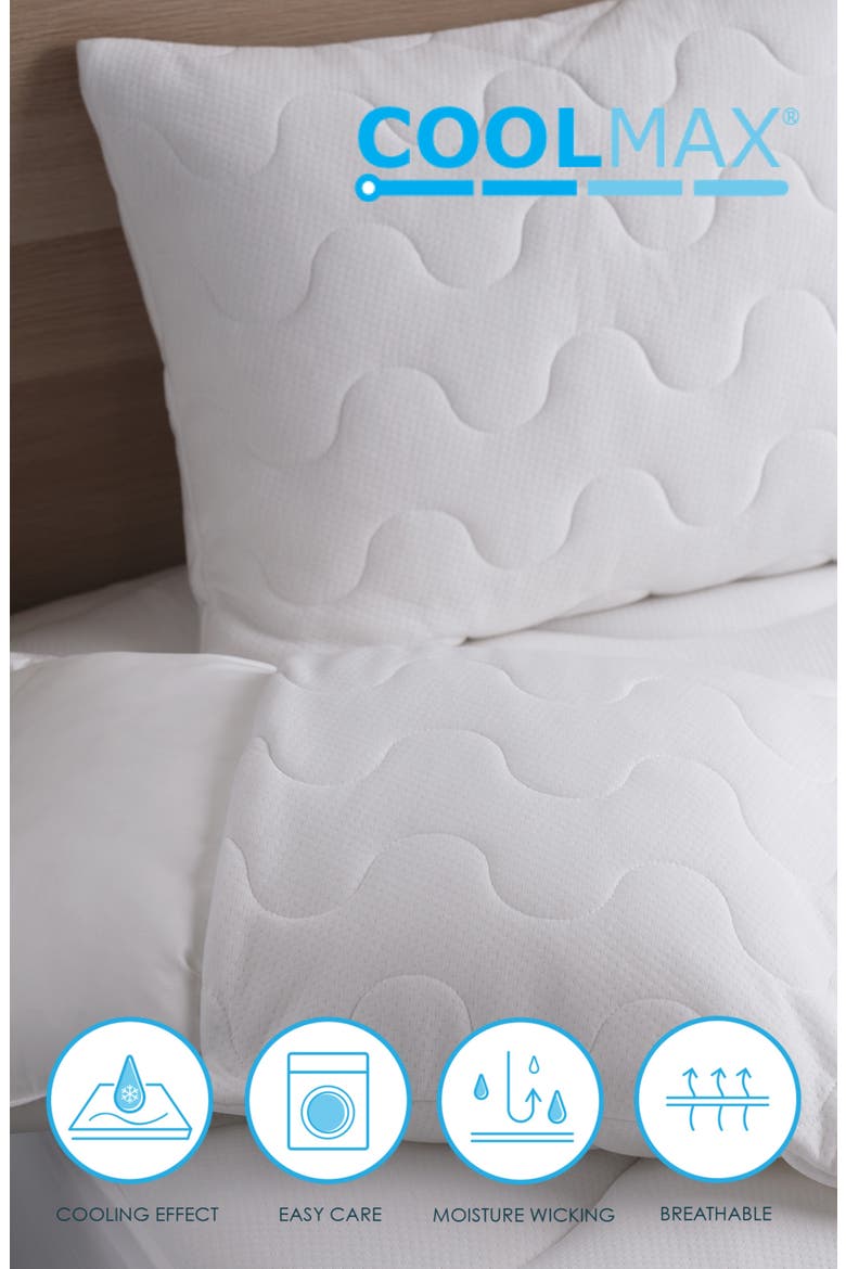 Climaknit CoolMax® Pillow Protector, Alternate, color, WHITE