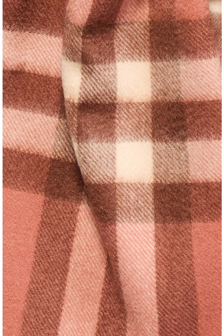 Giant Icon Check Cashmere Scarf, Alternate, color, CLAY PINK