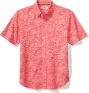 Tommy Bahama San Lucio Tides Flora IslandZone® Short Sleeve Cotton Blend Button-Up Shirt