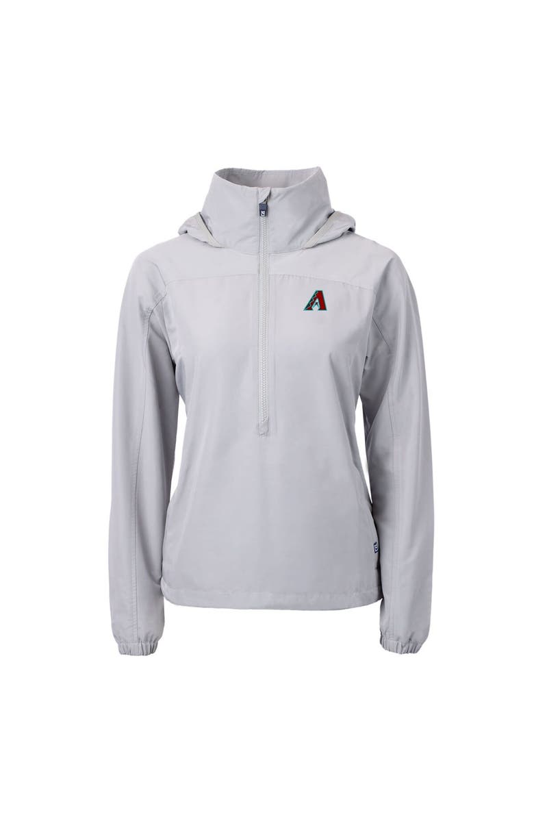 Cutter & Buck Women's Cutter & Buck  Gray Arizona Diamondbacks Charter Eco Recycled Anorak Jacket, Alternate, color, 