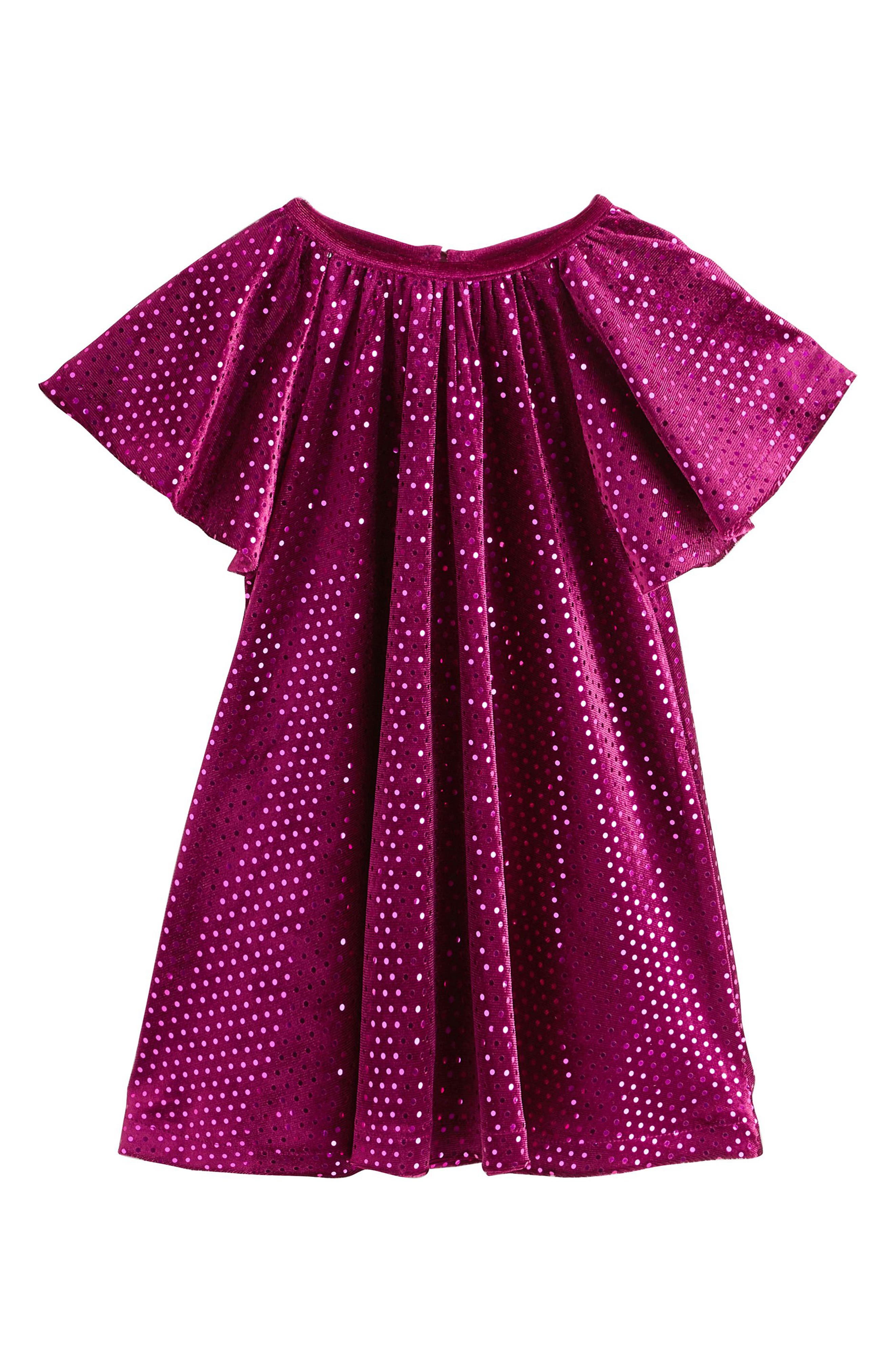NEXT Kids' Foil Dot Velvet Dress
