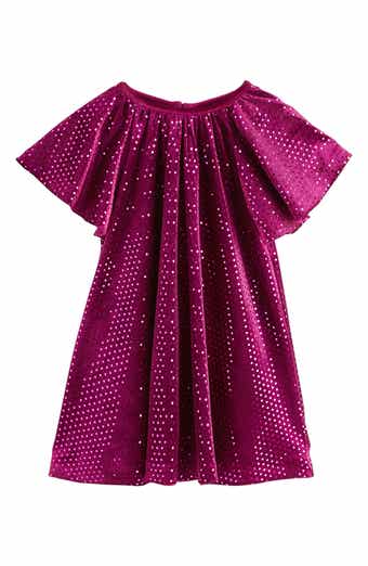 NEXT Kids' Foil Dot Velvet Dress