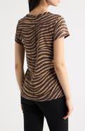 rag & bone Zebra Print Cotton T-Shirt