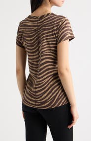 rag & bone Zebra Print Cotton T-Shirt