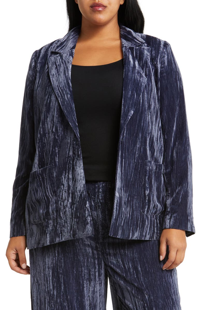 Treasure & Bond Relaxed Fit Textured Velvet Blazer, Main, color,