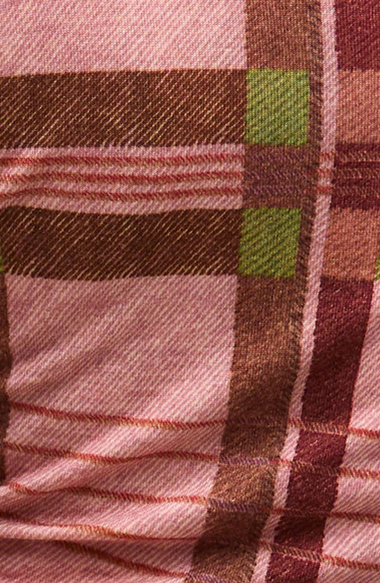 Barbour x Farm Rio Thalita Abstract Tartan Knit Top, Alternate, color, Pink Tartan