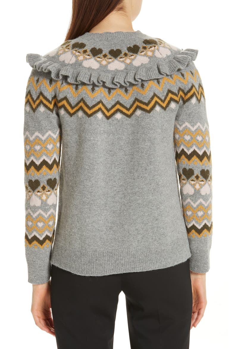 Mysheli Fair Isle Sweater, Alternate, color, GREY