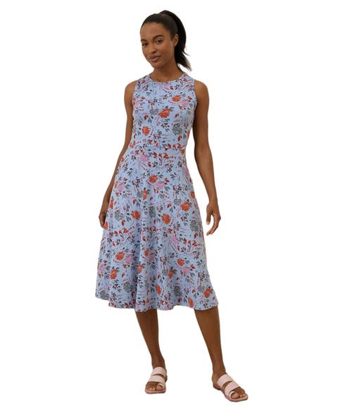 Organic Cotton Fit & Flare Keyhole Back Dress
