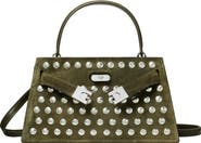 Tory Burch Petite Lee Radziwill Studded Suede Double Bag