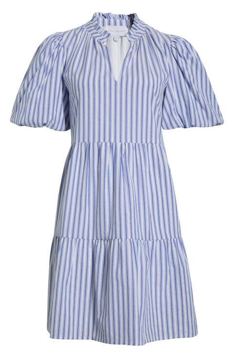 Audry Stripe Jacey Babydoll Minidress