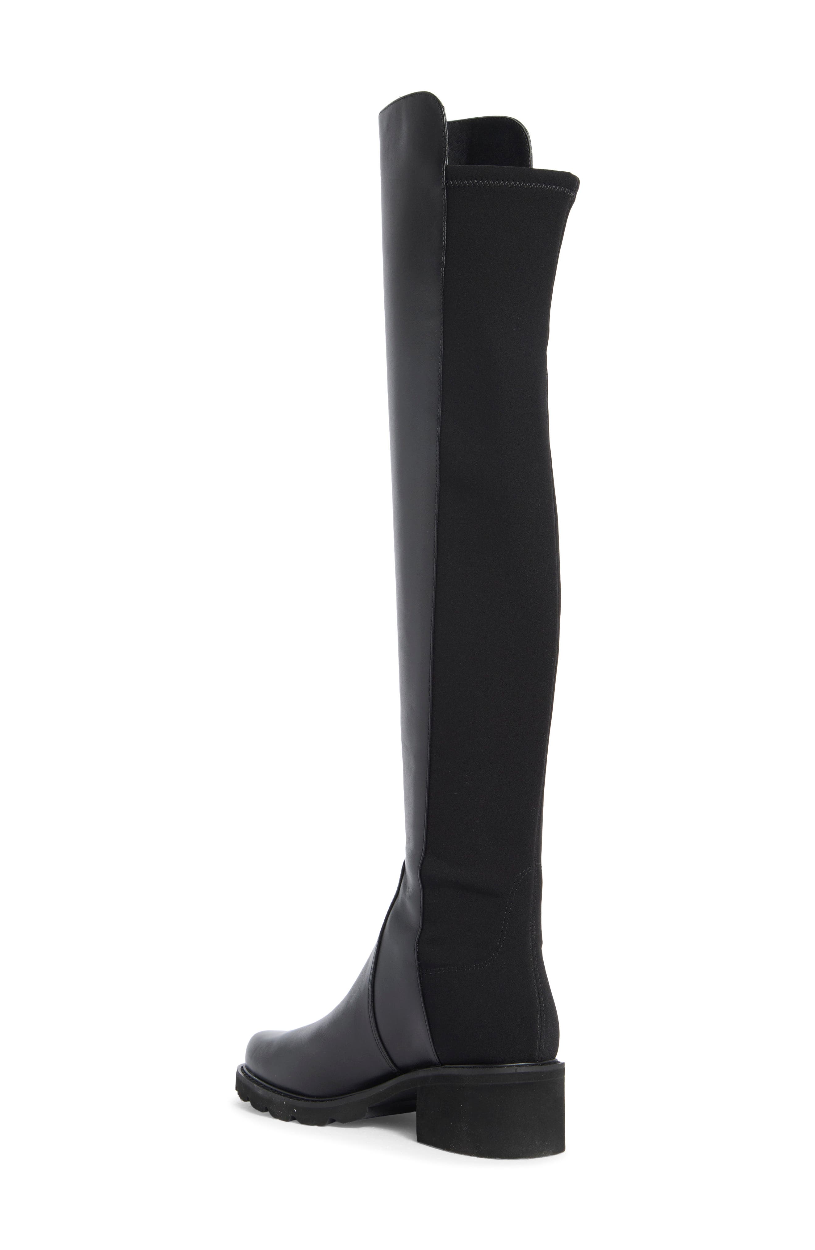 Stuart Weitzman Alina City Knee High Boot, Alternate, color, Black