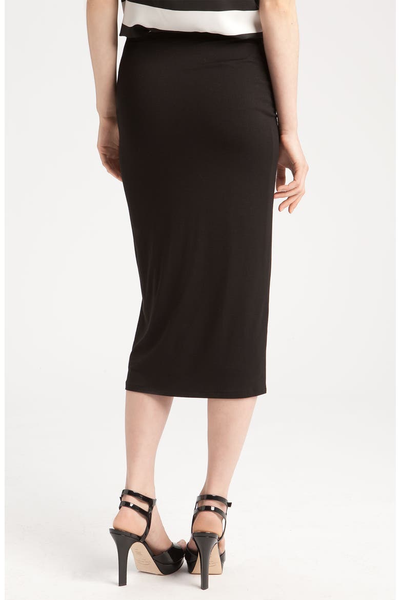 Midi Tube Skirt, Alternate, color, RICH BLACK