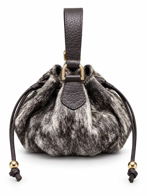 Lunaire Sauvage Hair-on Leather Crossbody Bag