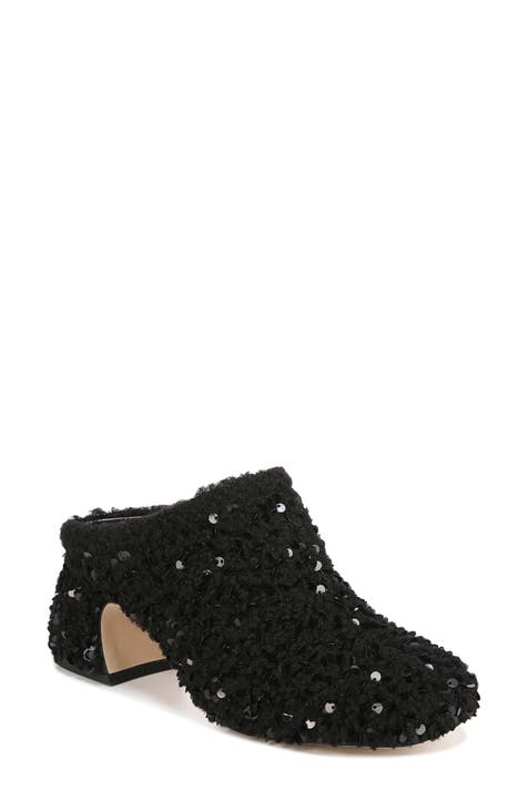 Womens black sequin shoes hotsell