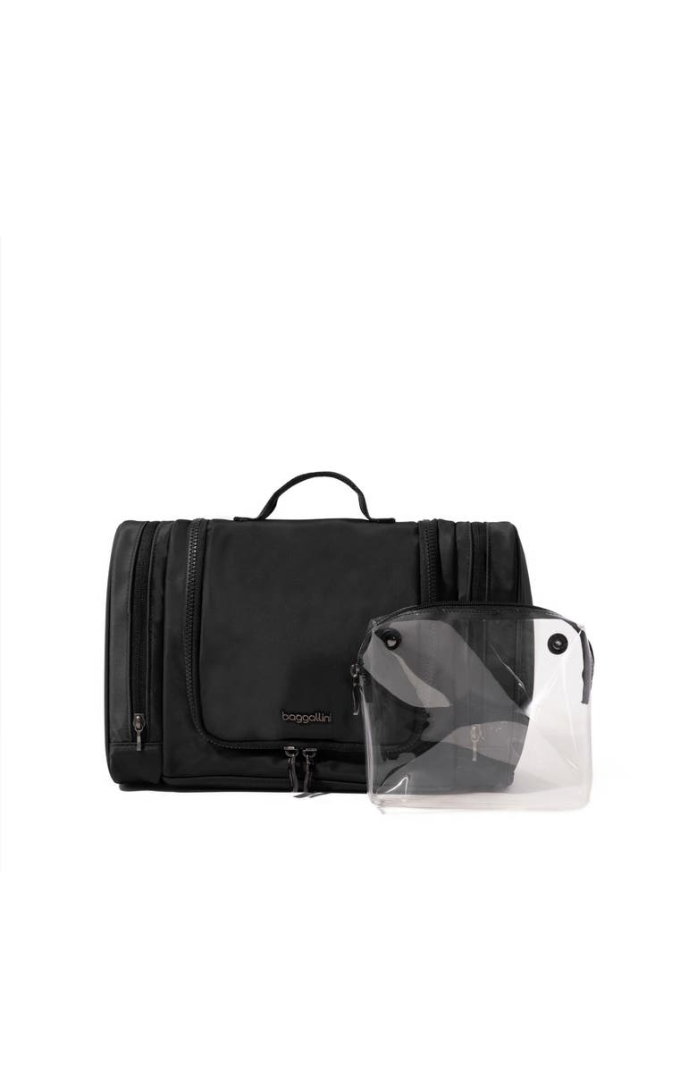 BAGGALLINI Deluxe Toiletry Kit, Main, color, Black Twill