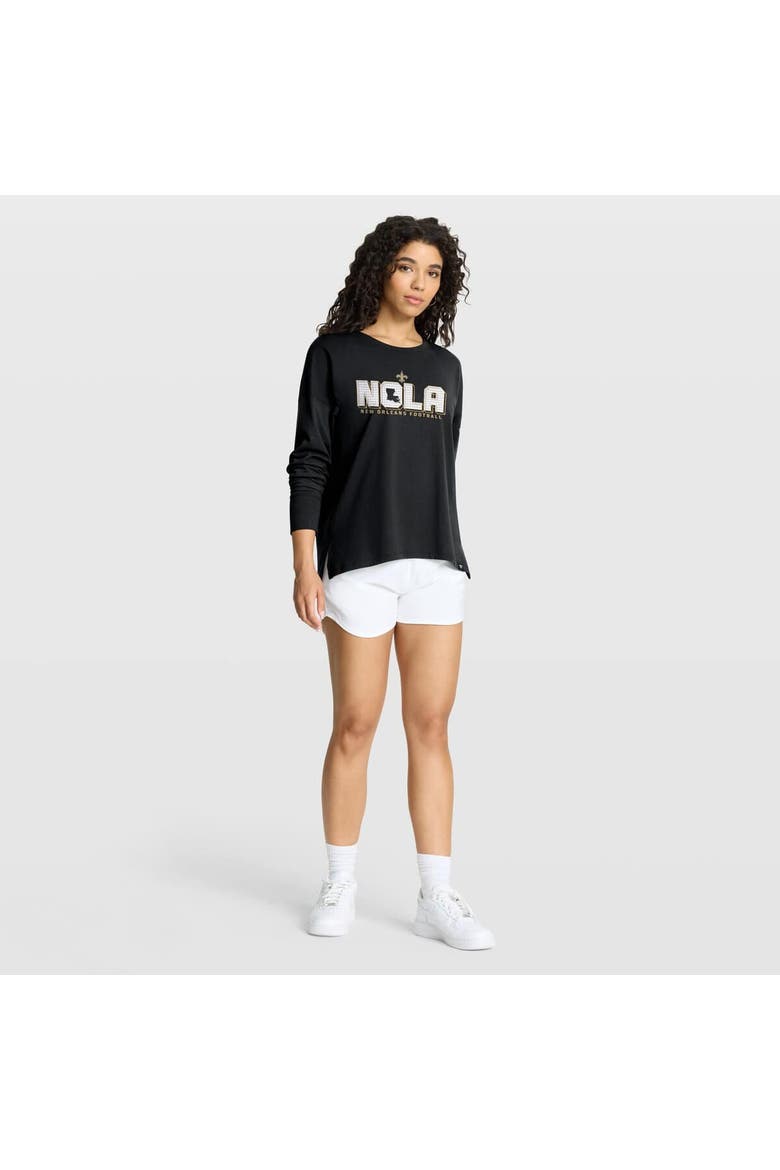 Women's Fanatics Black New Orleans Saints Hometown Legacy Long Sleeve T-Shirt, Alternate, color, Black