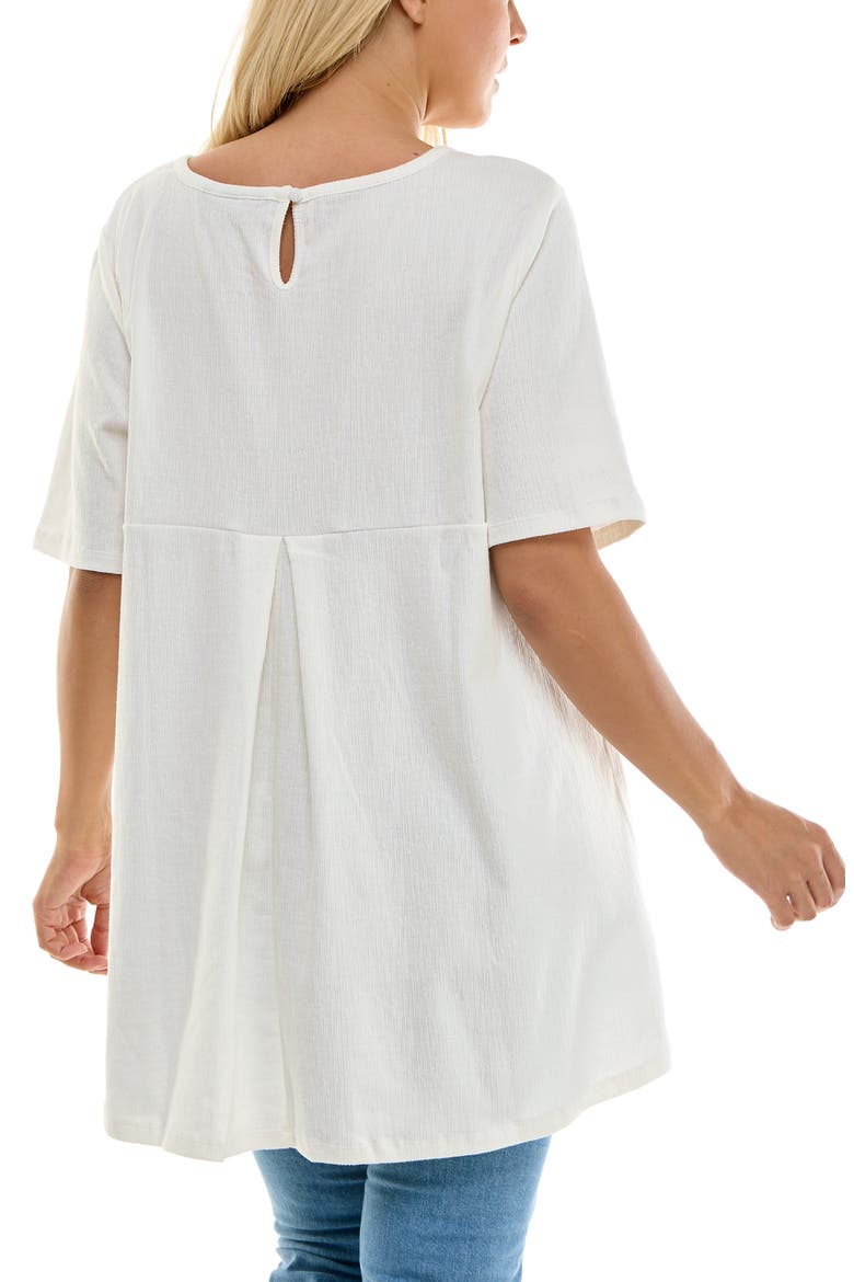 Elbow Length Sleeve High-Low Top, Alternate, color, IVORY