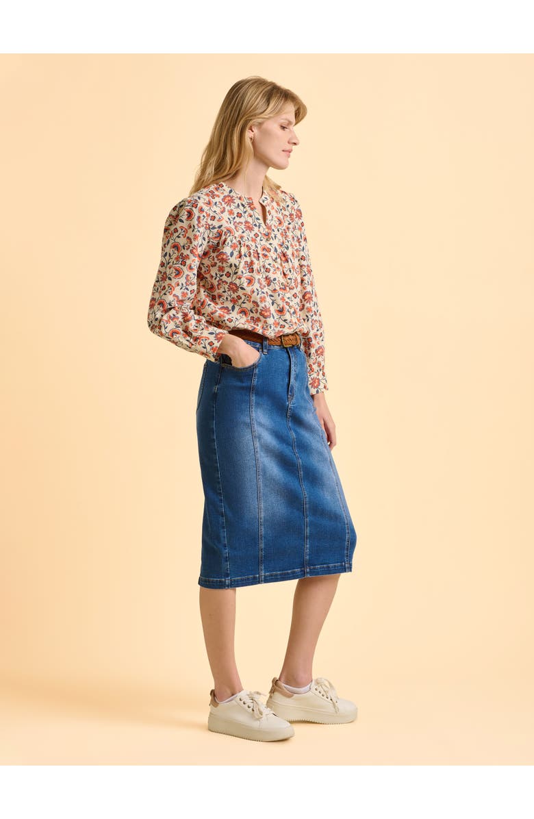 Brakeburn Lindsay Long Sleeve V-Neck Shirt, Alternate, color, Cream