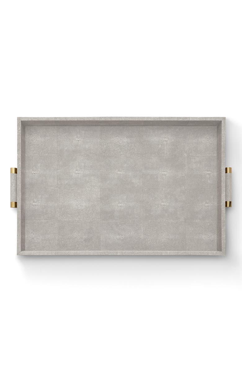 Aerin Modern Shagreen Serving Tray, Alternate, color, Dove