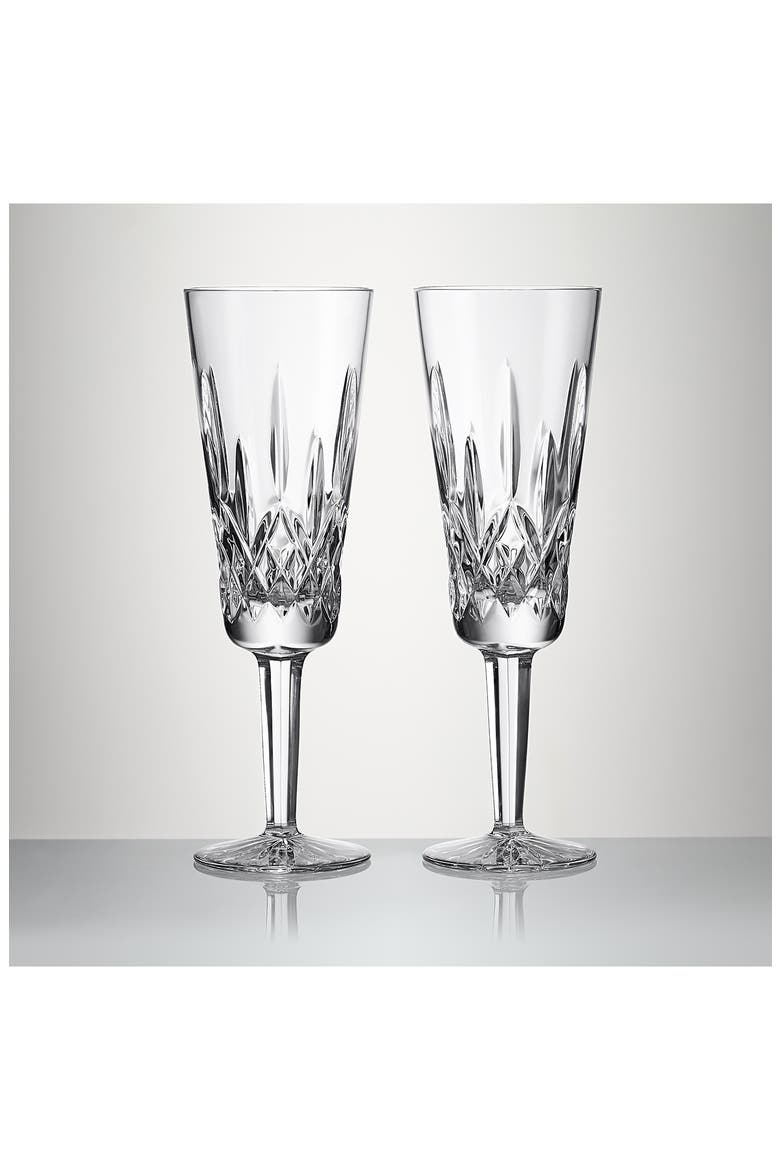 Lismore Set of 2 Champagne Flutes, Alternate, color, NO COLOR