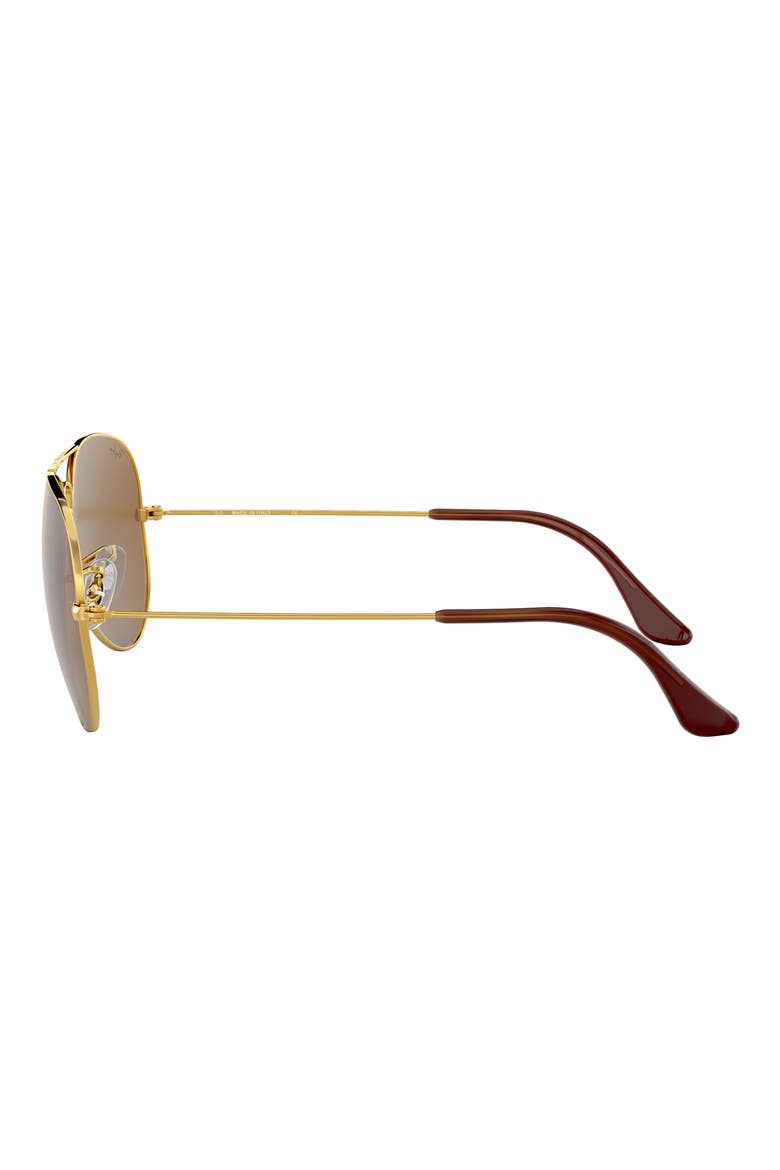 62mm Oversize Aviator Sunglasses, Alternate, color, BROWN GRAD
