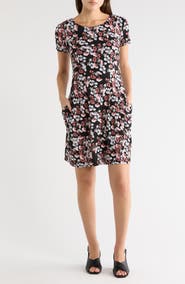 Connected Apparel Print Woven Dress