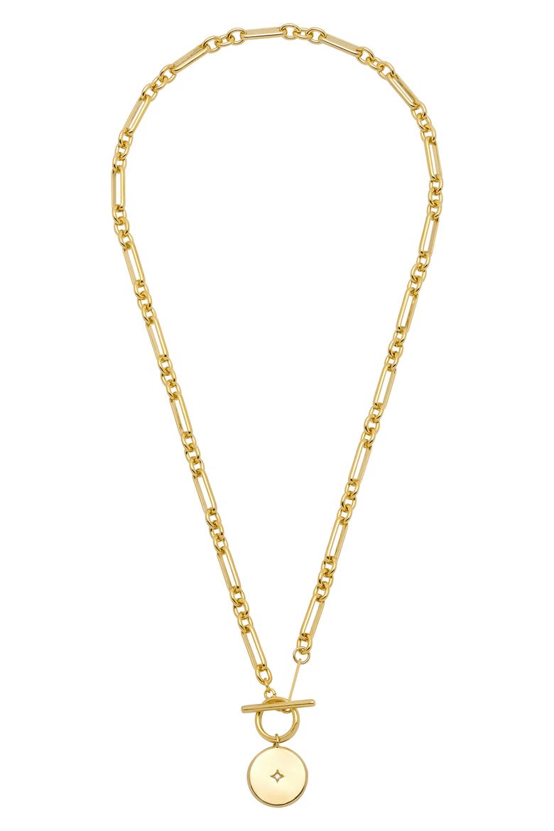 Star Coin T-Bar Necklace, Main, color, GOLD