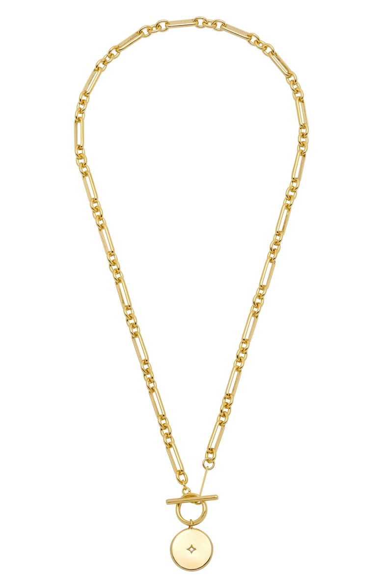 Estella Bartlett Star Coin T-Bar Necklace, Main, color, Gold