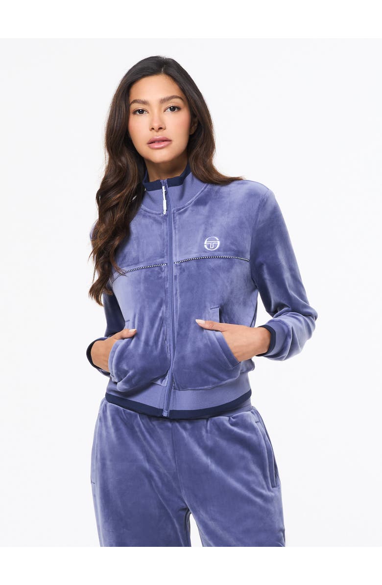 Sergio Tacchini Leta Velour Jacket, Main, color, Heron